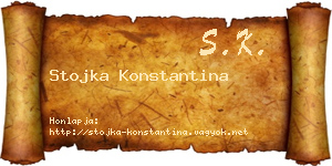 Stojka Konstantina névjegykártya